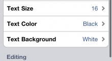Elements text editor iPhone