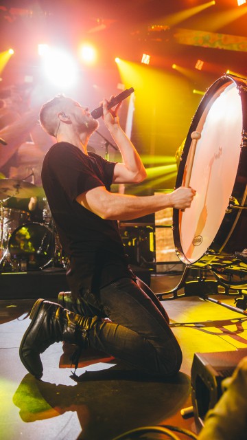 Imagine Dragons' Dan Reynolds performing at iTunes Festival SXSW. Photo credit: iTunes Festival at SXSW