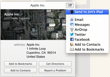 Maps Send to iPad