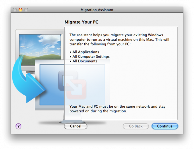 Migration Assistant on Mac