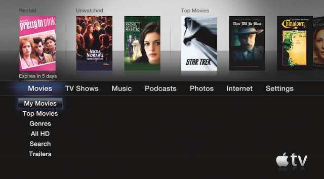 Apple TV Menu