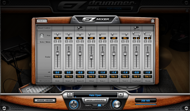 EZdrummer Mixer