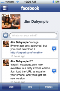 Facebook on the iPhone