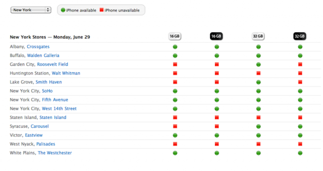 iPhone availability in New York