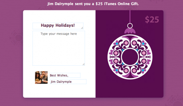 iTunes gift card on Facebook